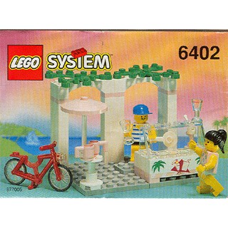 [มือ 2 ของแท้ สภาพดี] LEGO 6402 (year 1994) : System / Paradisa - Sidewalk Cafe / ไม่มีกล่อง