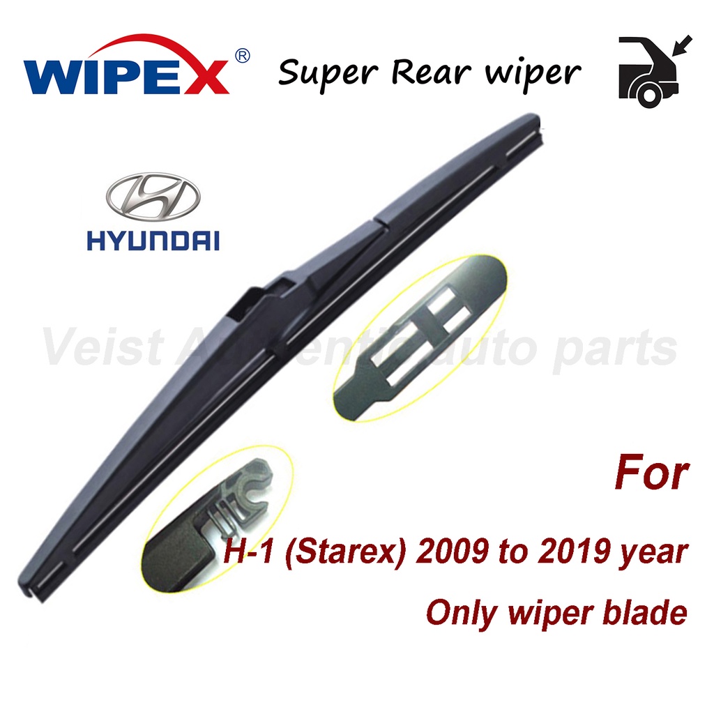 สําหรับ Hyundai H-1 (Starex) 16A ใบปัดน้ําฝนด้านหลังสําหรับ 2009 ถึง 2019 ปี H1 ที่ปัดน้ําฝนกระจกด้านหลังรถยนต์ (ยาง + กรอบ) จาก wipex