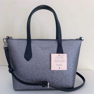 WKRU6281 Kate Spade Joeley Smooth Glitter Small Satchel Crossbody      ขนาด  11"L x 5.75"W x 8.5"H