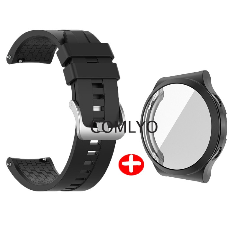 Fit สําหรับ Huawei Watch GT2 Pro GT2 46 มม.ซิลิโคนสร้อยข้อมือ Soft Band TPU คลุมทั้งหมดกรณีเกราะป้องกันกันชน