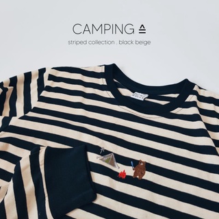 เสื้อลายทางแขนยาว ░ Striped collection . Long sleeve t-shirt