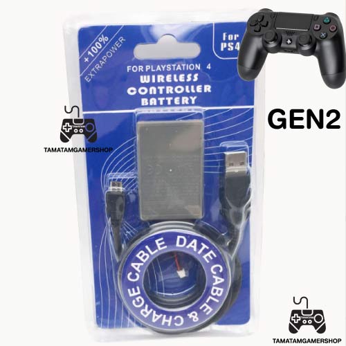 แบตเปลี่ยนจอยPS4 Gen2 แบบหัวเล็ก พร้อมสายชาร์จ แบตเตอรี่จอยPS4 Li-ion Battery Pack1000mAH Dualshock4