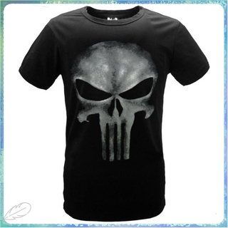 สินค้าขายดี ใหม่ ใหม่ เสื้อยืด พิมพ์ลาย The Punisher Skull Ghost Punisher 01 สีดํา สําหรับผู้ชาย TYUI17907