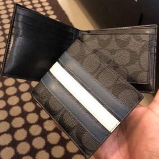 3-IN-1 WALLET IN SIGNATURE CANVAS WITH VARSITY STRIPE