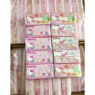 ทิชชูเช็ดหน้าแบบยาว ลายลิขสิทธิ์ซานริโอแท้ (sanrio) 1 ห่อมี 70 แผ่น