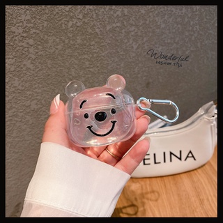 เคสหูฟังบลูทูธไร้สาย ซิลิโคนนุ่ม ใส ลายการ์ตูนหมีพูห์ สําหรับ Apple Airpods 1 2 3 Pro 2 Pro 3