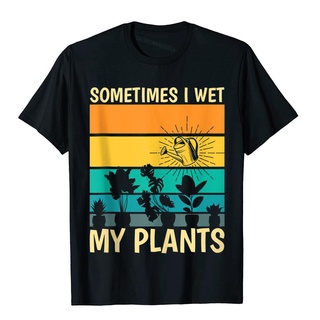 เสื้อยืดผ้าฝ้ายพิมพ์ลายแฟชั่น Gildan เสื้อยืดผ้าฝ้าย พิมพ์ลาย I Wet My Plants Nature Gardening Gardener แฟชั่นฤดูร้อน