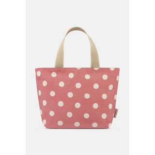 Cath Kidston กระเป๋าใส่กล่องข้าว ลาย Button Spot Twill สีแดง