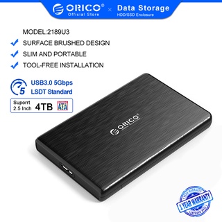 ORICO เคสฮาร์ดไดรฟ์ 2.5 นิ้ว SATA เป็น USB 3.0 Type-C ความเร็วสูง UASP SSD สำหรับ WD Seagate (2189U3)