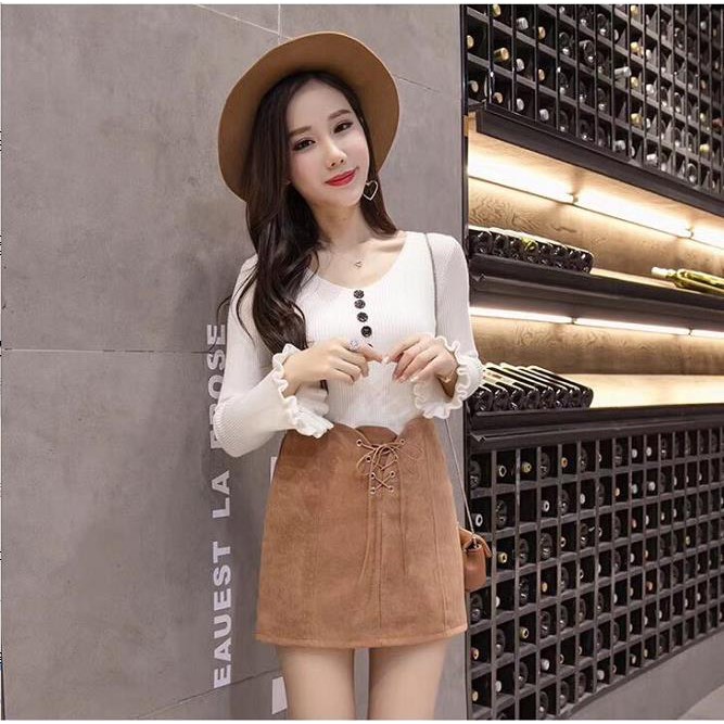 พร้อมส่ง กระโปรงสั้น กระโปรงแฟชั่นเกาหลี​ มี4สี