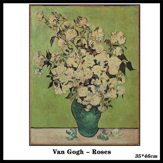 โปสเตอร์ภาพวอลเปเปอร์ติดผนัง Vangogh Roses" 35x46 ซม.