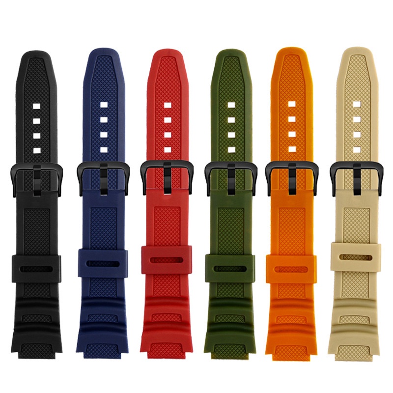 Yifilm สายนาฬิกาข้อมือ ยางซิลิโคนเรซิ่น 18 มม. สําหรับ Casio Watch W-218H 216H W-219 \W-800H 735H W-215 F-108 AE1200 AE-1300 AE-1000W AQ-S810W