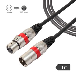 3Pin XLR สายสัญญาณเสียงชายหญิง M/F สำหรับ ไมโครโฟน (1 เมตร)