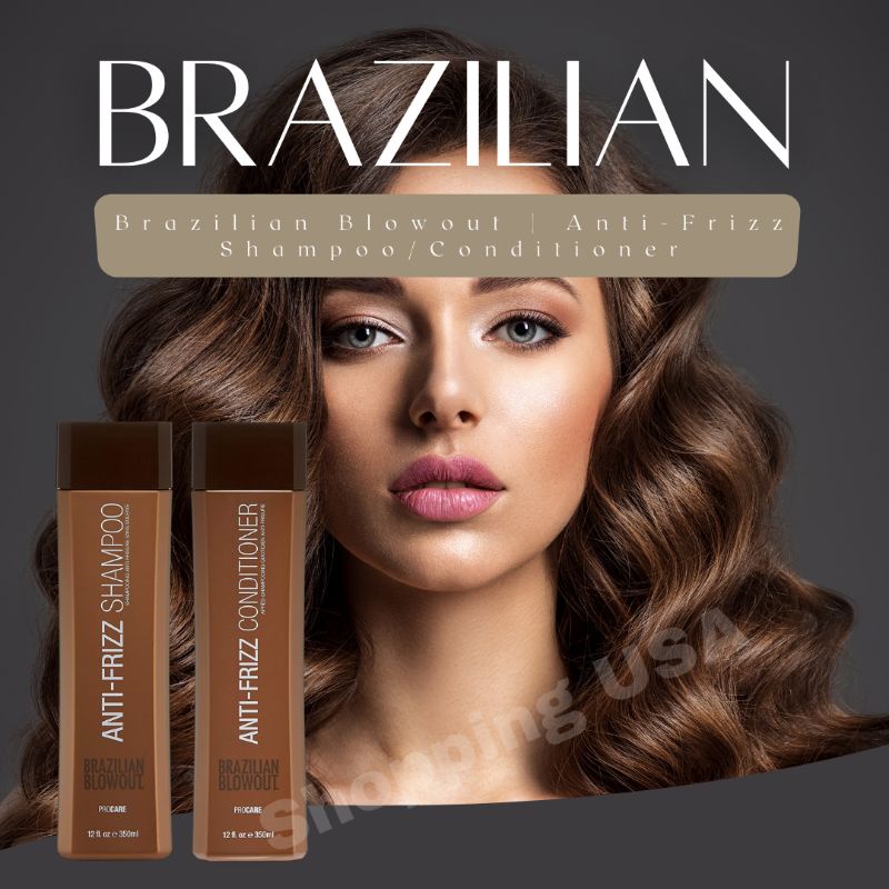 ลดสูงสุด1000​ เก็บโค้ดหน้าร้านหรือทักแชท Brazilian Blowout Anti frizz shampoo // Conditioner 350 ml​ บราซิเลี่ยน