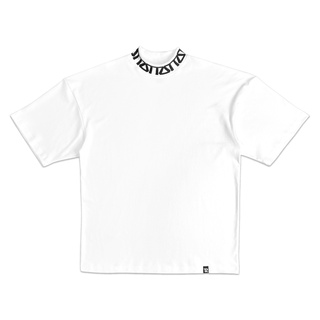 ลด 15% ใส่โค้ด PAYALL200 l TZ MONOGRAM RIB OVERSIZED TEE - WHITE