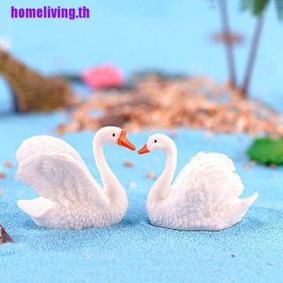 『homeliving』ตุ๊กตาเรซิ่น รูปหงส์จิ๋ว สําหรับตกแต่งบ้านตุ๊กตา