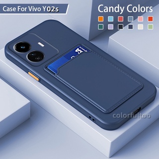 เคสซิลิโคนนิ่ม พร้อมช่องใส่บัตร กันกระแทก สําหรับ Vivo Y02s Vivo Y02s Y 02s VivoY02s Y22 Y 22 Y22s Y16 Y35 2022