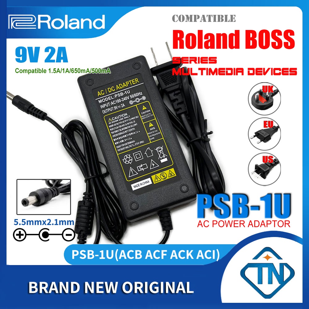 อะแดปเตอร์พาวเวอร์ซัพพลาย 9V 2A AC DC PSB-1U สําหรับ Roland JUNO-G JUNO-G(J) JUNO-G(M) JUNO-GI JUNO-