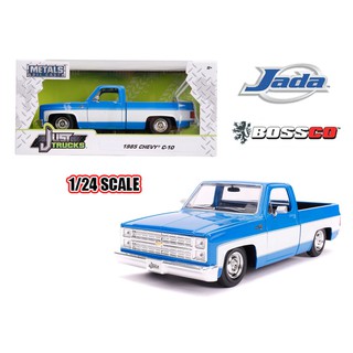 รถโมเดลกระบะ JADA31606 เปิดประตู กระโปรงหน้า-หลัง ได้ 1985 chevy c-10 1/24 สีฟ้า