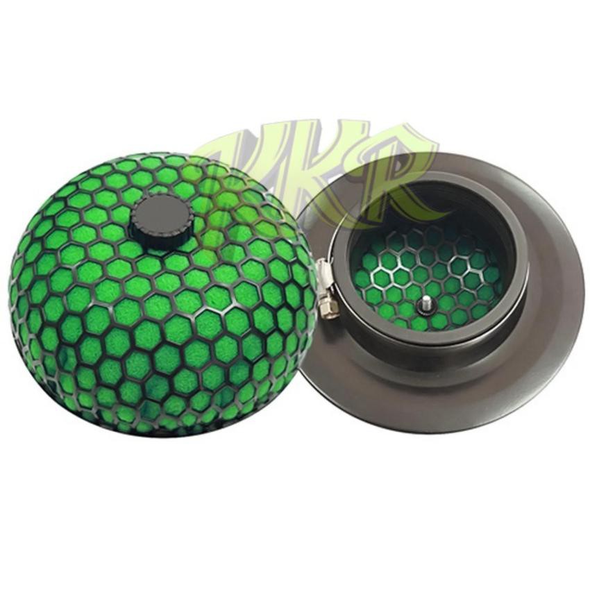 KK Racing กรองเปลือย ดอกเห็ด FILTER DRY 3ชั้น ปาก 3 นิ้ว Green