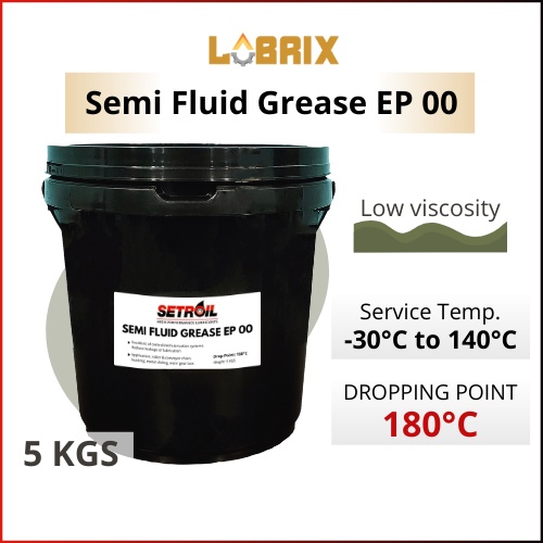 LUBRIX Setroil Semi Fluid Grease EP 00 Grease Bearing Miyak Grease Gris Bearing Chain Lube Grease Re