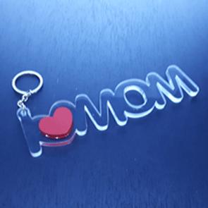 พวงกุญแจ I LOVE MOM [RED]