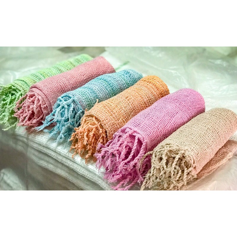 ผ้าพันคอ (ขายส่ง 100 ผืน) แบบยกมัด (คละสี)