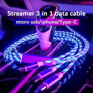 Actver 3 in 1 สายชาร์จ micro usb type c 1.2 ม. ชาร์จเร็ว