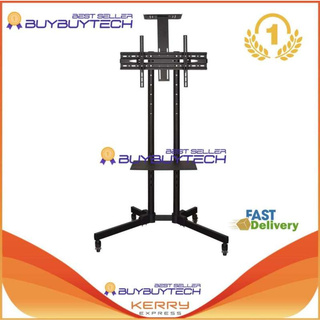 Mobile TV Stand ขาตั้งทีวี แบบเคลื่อนที่ได้ พร้อมชั้นวาง (รองรับจอขนาด 32-65 นิ้ว) สินค้ารับประกัน 1 ปี