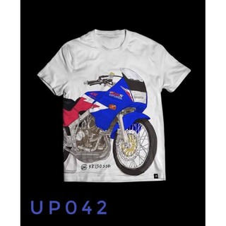 เสื้อยืด แขนสั้น ลายรถมอเตอร์ไซค์ KR(up042)