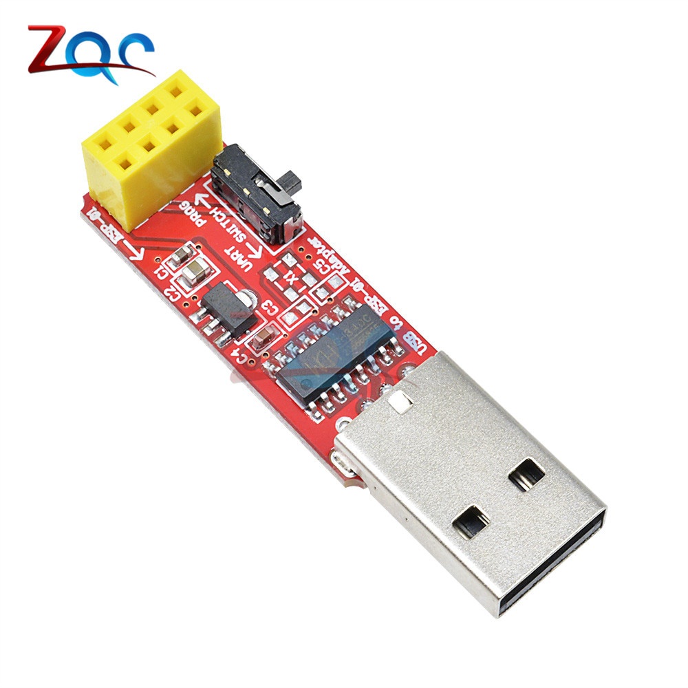 บอร์ดโมดูลอะแดปเตอร์โปรแกรมเมอร์ไร้สาย CH340 USB เป็น ESP8266 Serial ESP-01 ESP-01S ESP01 ESP01S