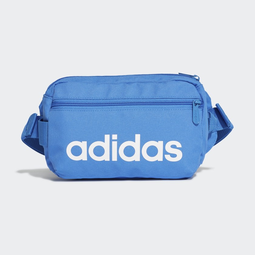 🎒 รหัส DT8629 กระเป๋าคาดเอว ยี่ห้อ adidas รุ่น Linear Core Waist Bag สีฟ้า ของแท้ 💯% ราคา 500 บาท🎒