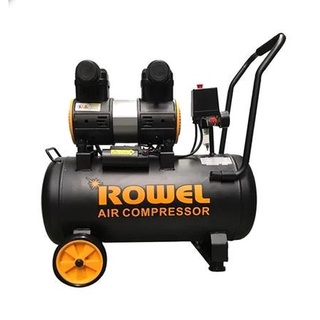 ปั๊มลมเสียงเงียบ 2HP ROWEL Oil-Free รุ่น RW-160-50 50ลิตร 50L ปั๊มลมออยฟรี ปั้มลม ปั๊มลม