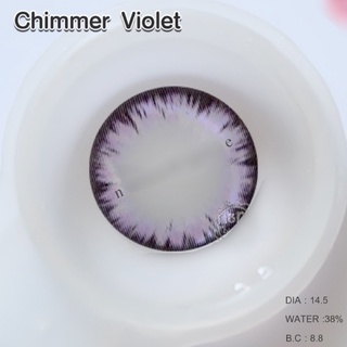 Chimmer Violet บิ๊กอาย สีม่วง Pretty Doll คอนแทคเลนส์ Contact lens สายตาสั้น ค่าสายตา เน้นขอบ ตาโต โทนแบ๊ว แฟชั่น