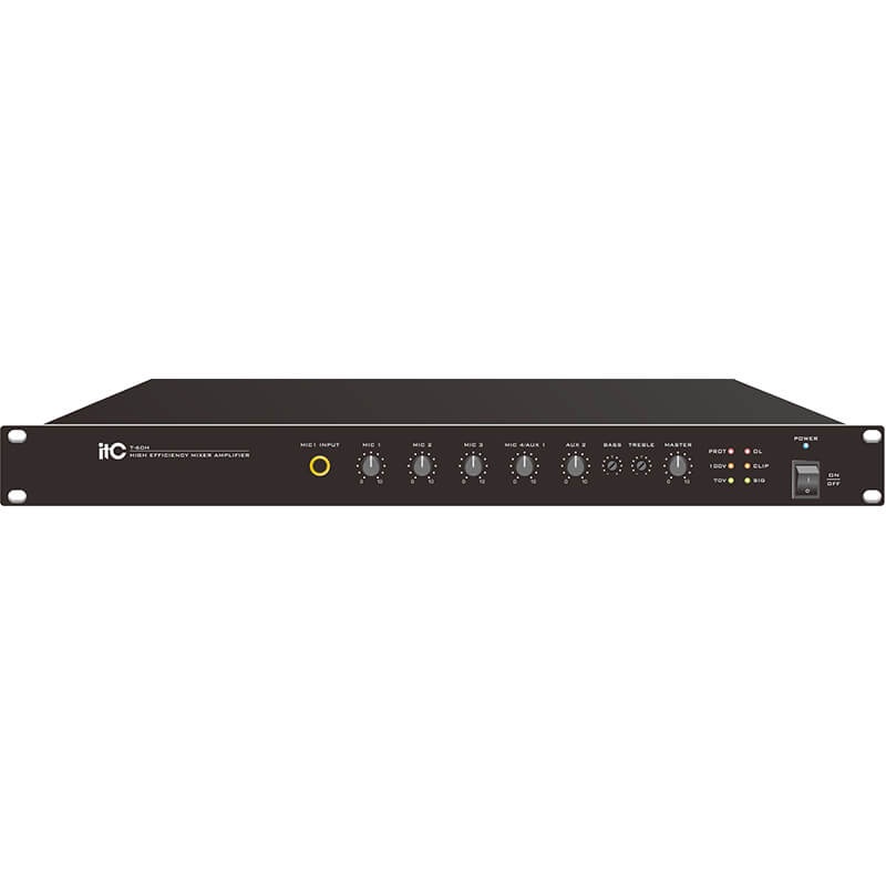 ITC Audio T-240 เครื่องขยายเสียง Mixer Amplifier สีดำ 240 วัตต์