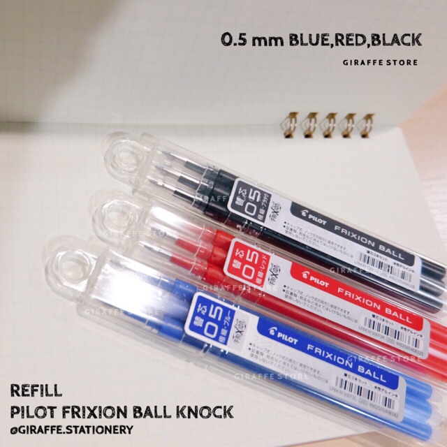 ไส้ ปากกาลบได้ REFILL PILOT FRIXION BALL KNOCK 0.4 0.5 0.7 mm