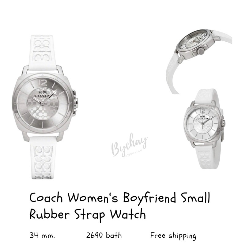 Coach Women’s Boyfriend Small Rubber Strap Watch #14502095