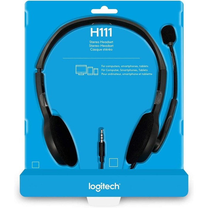 ชุดหูฟังสเตอริโอ Logitech H111 ต้นฉบับ