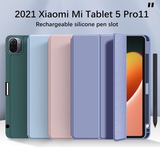【Two Styles】เคสป้องกันโทรศัพท์มือถือ พร้อมช่องใส่ดินสอ ปลุกอัตโนมัติ หลับ สําหรับ Xiaomi pad 5 2021 mi pad 5 Pro