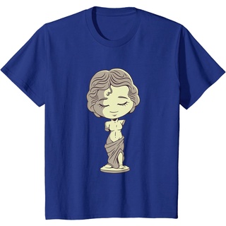 T-shirt  เสื้อยืด พิมพ์ลายรูปปั้น Chibi Venus Milo Kawaii น่ารัก สําหรับผู้หญิงS-5XL