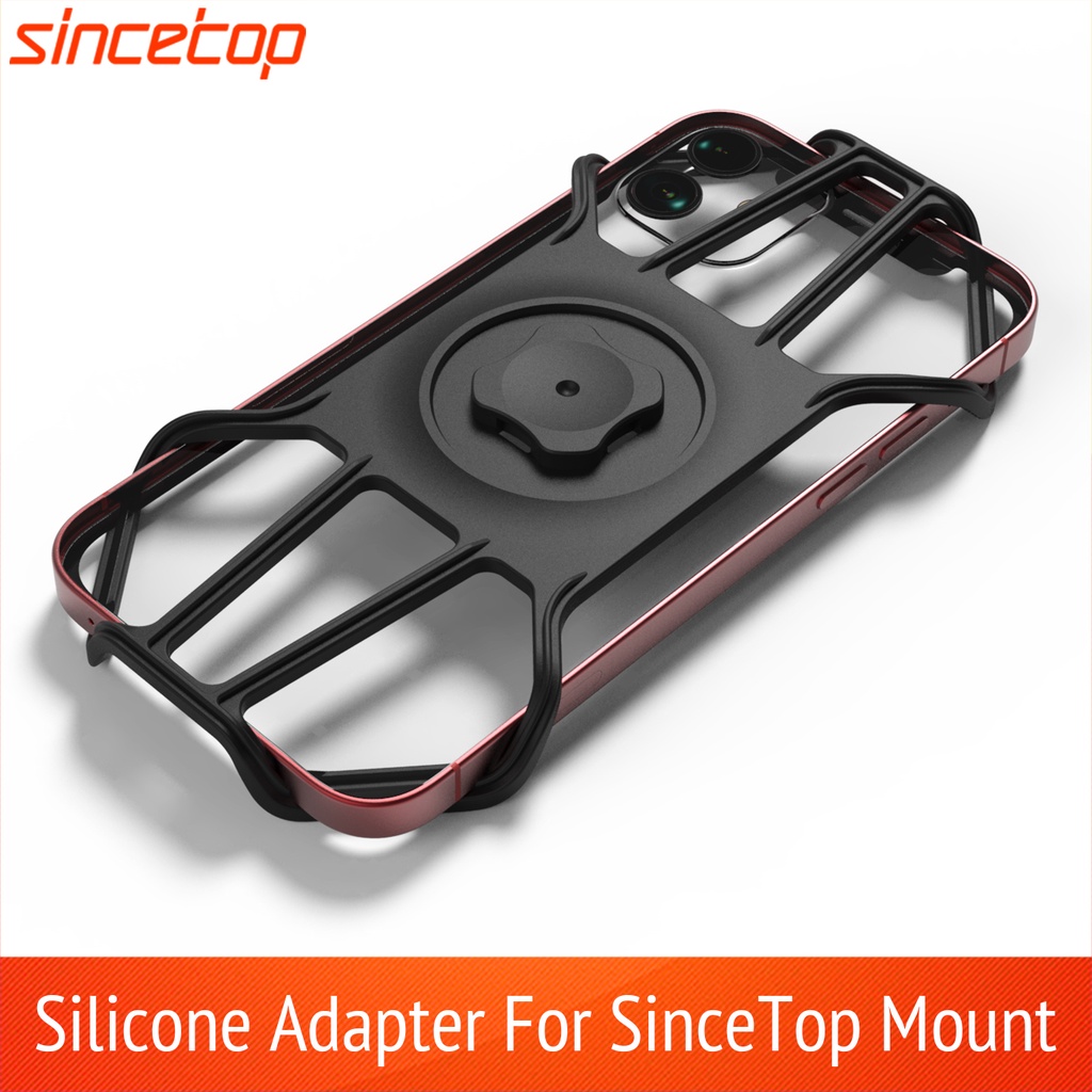Sincetop อะแดปเตอร์ซิลิโคนโทรศัพท์ สากล - แนบโทรศัพท์มือถือของคุณอย่างรวดเร็วกับเมาท์ยึดจักรยาน ทุกรุ่น / ที่วางโทรศัพท์ในรถยนต์ / สายรัดแขน / คลิปหนีบเข็มขัด