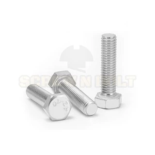 น็อต สกรู หัว 6 เหลี่ยม โบลท์ สแตนเลส 304 เกลียวมิล ตลอด หยาบ M5 / Hexagon Head Bolt Full Thread M5