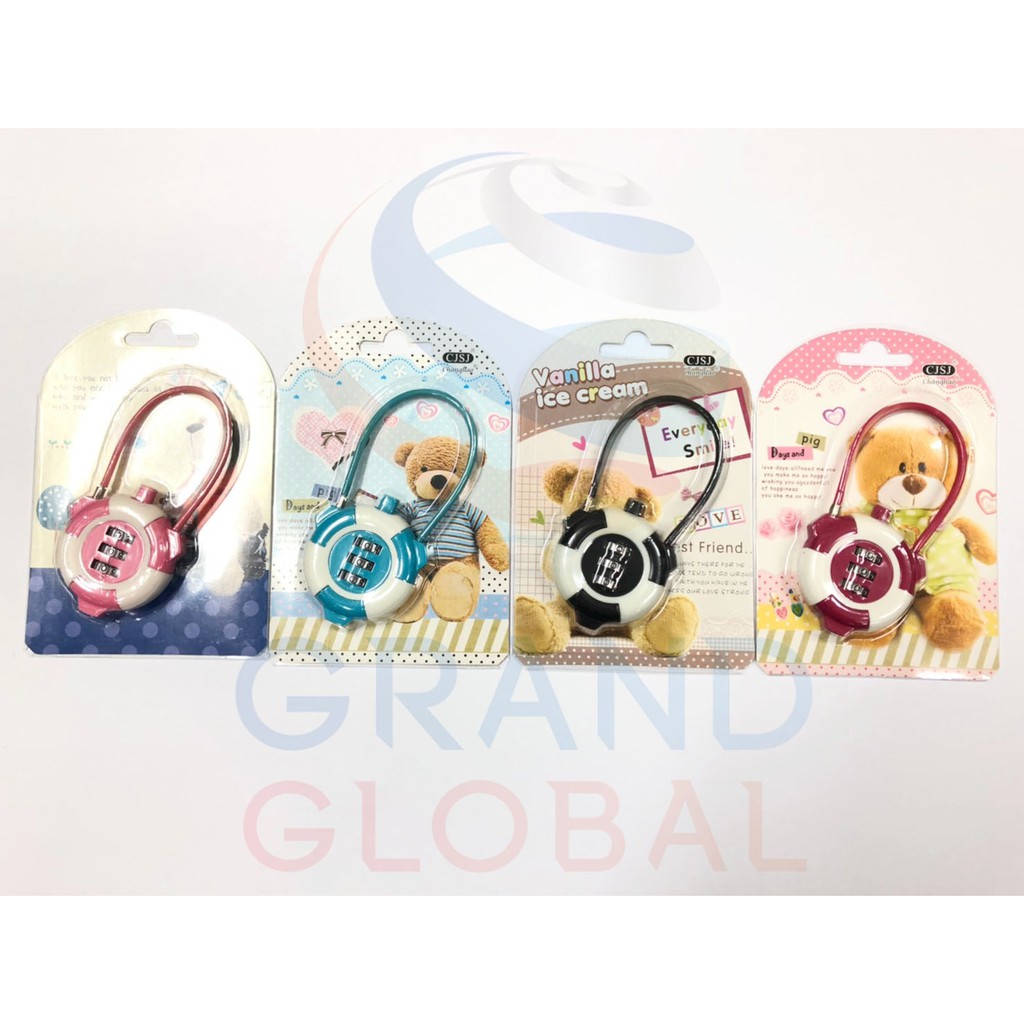 Triple-G Key กุญแจล็อค 3 รหัส กุญแจล็อคกระเป๋าเดินทาง กุญแจ ล็อค อเนกประสงค์ CH-839