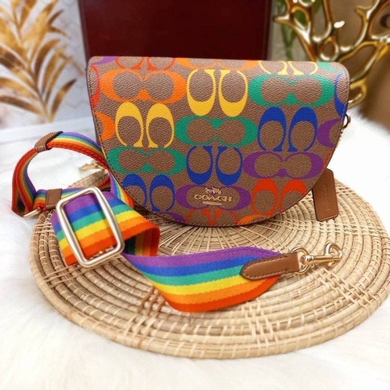 coach ellen crossbody rainbow