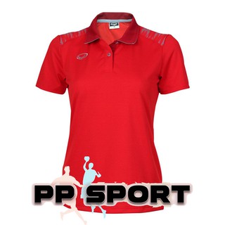 เสื้อโปโลผู้หญิงคอปกแขนสั้นสีแดง grand sport ผ้า T spun 012776 S-2XL(3L)