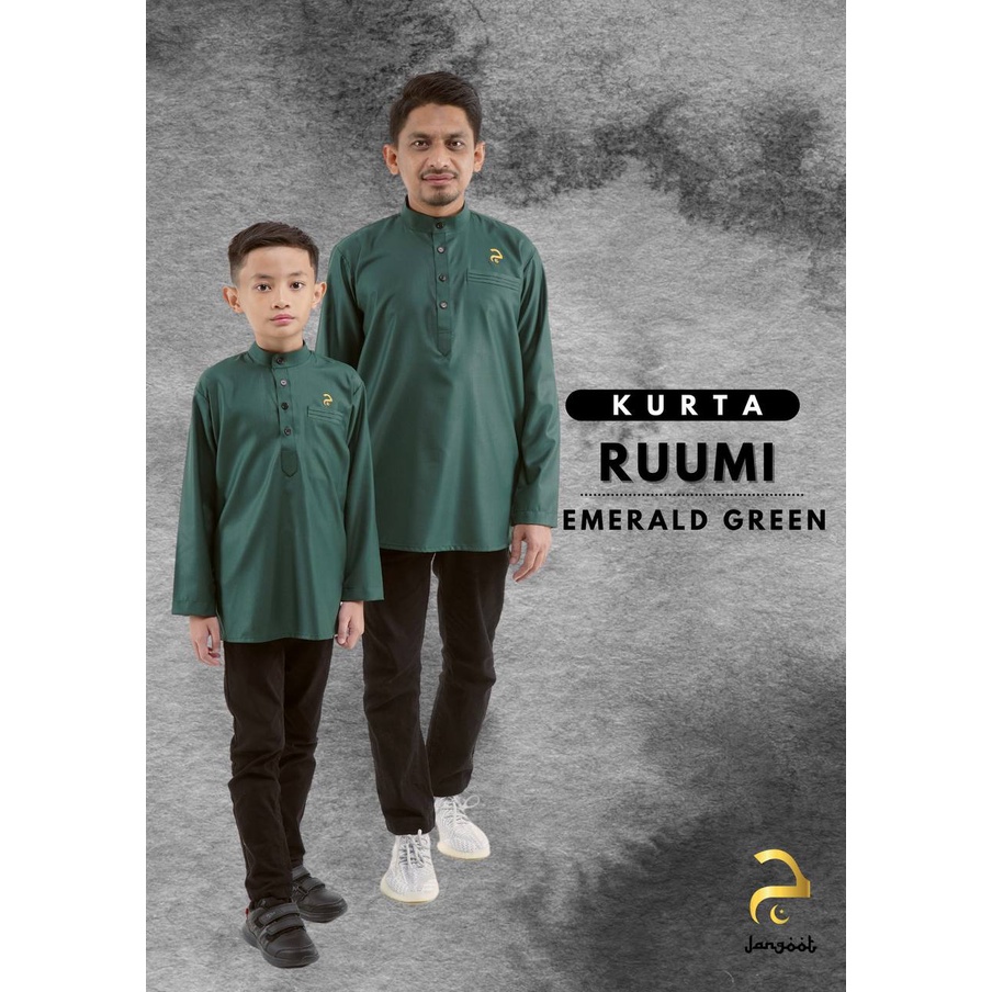 EMERALD GREEN KURTA RUUMI สําหรับผู้ใหญ่และให้นมบุตร