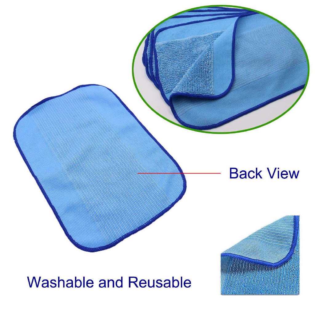 12Pcs Microfiber Wet Mopping Cleaning Pad Cloth for Irobot Braava 380 ...