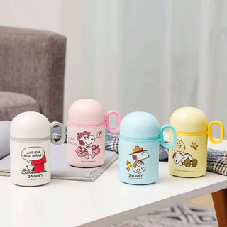 กระบอกน้ำเก็บอุณหภูมิ Snoopy Peanuts สีสวย ๆ ความจุ 300 ml