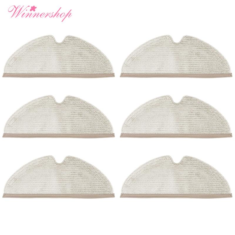 6 ชิ้น Mop ผ้า Rags อุปกรณ์เสริมสําหรับ Xiaomi Roborock S5 Max S6 Pure S6 MaxV S5 S51 S50 S55 E25 E3