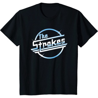 เสื้อยืดแขนสั้นลําลอง ผ้าฝ้าย พิมพ์ลายโลโก้ The Strokes Official แฟชั่นสําหรับผู้ชาย